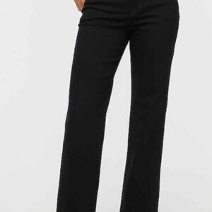 J. Crew Black Wide Leg Full Length Jeans